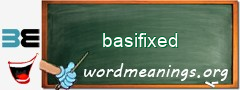 WordMeaning blackboard for basifixed
